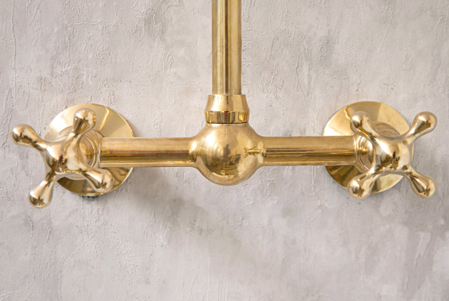 Unlacquered Wall Mounted Brass Gooseneck Faucet