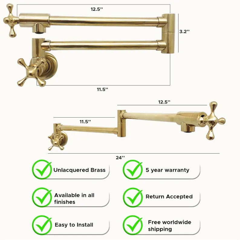 EmberBarn Brass Pot Filler