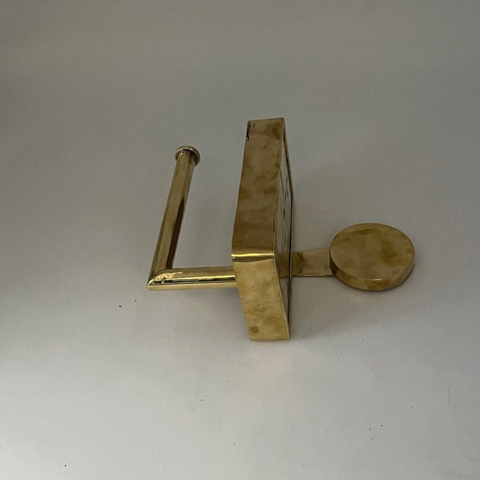 Brass Toilet Paper Holder With Shelf