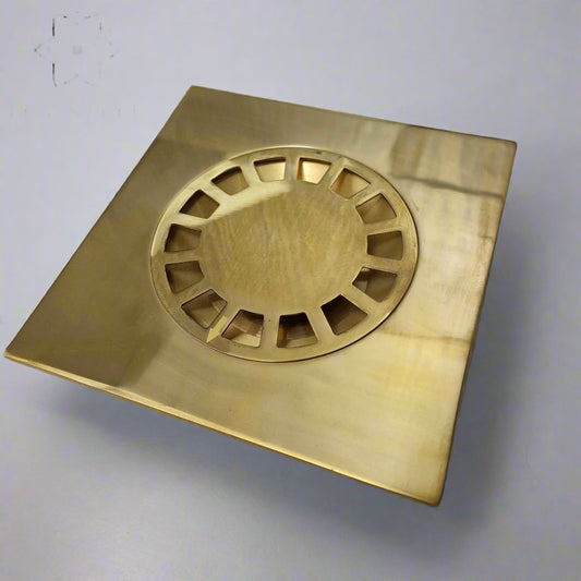 Unlaqauerd Brass Floor Drain - Square Shower Drain