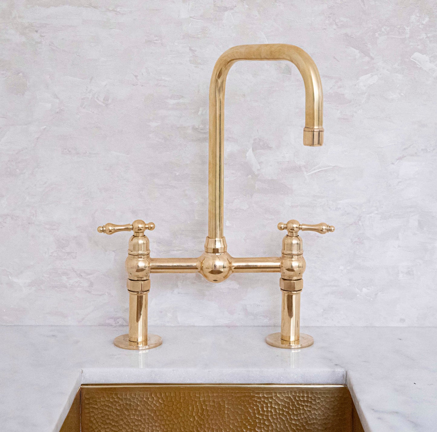 Ember Unlacquered Brass Bridge Faucet
