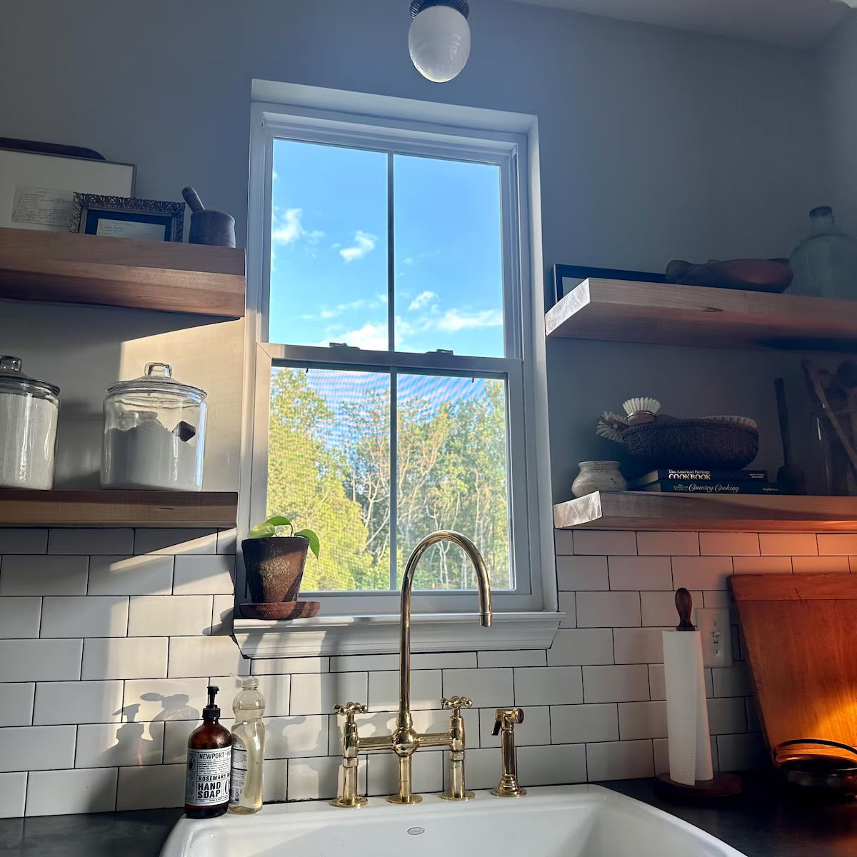 Ember Unlacquered Brass 3 Holes Bridge Faucet