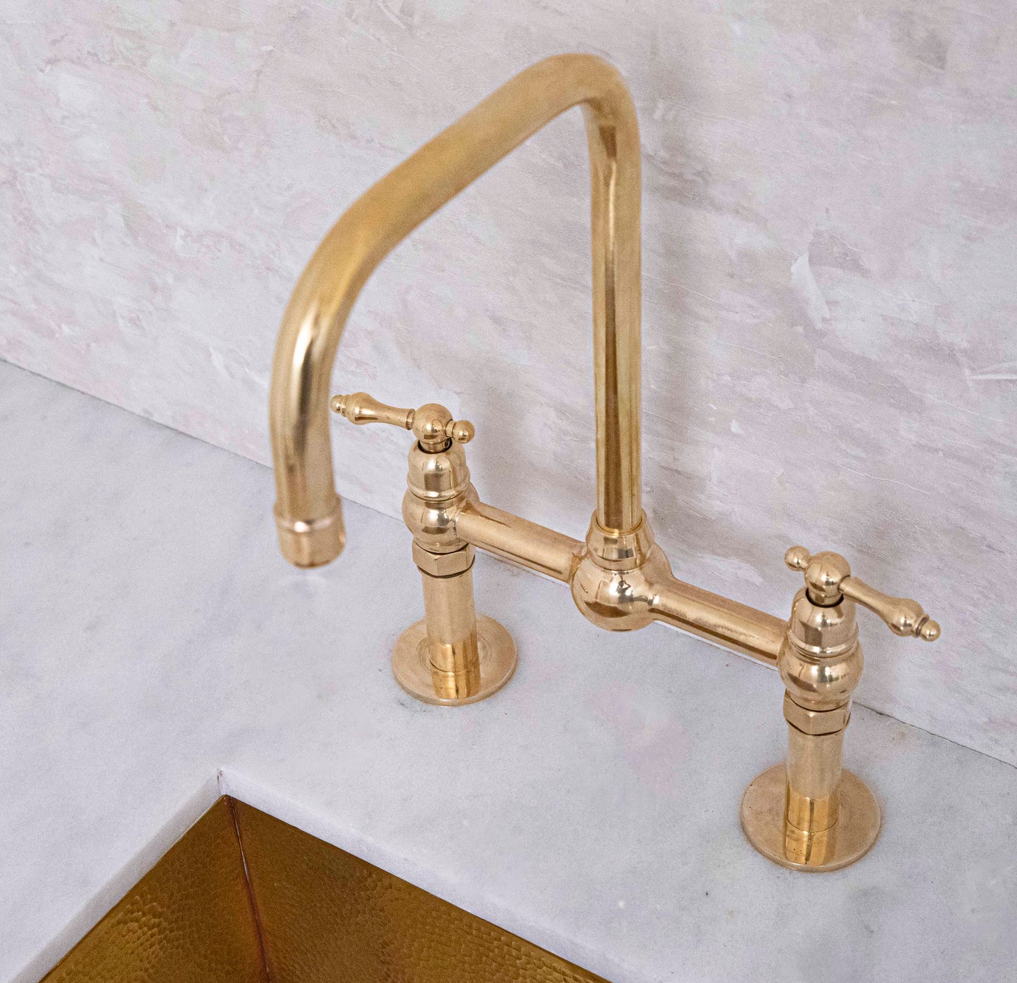 Ember Unlacquered Brass Bridge Faucet