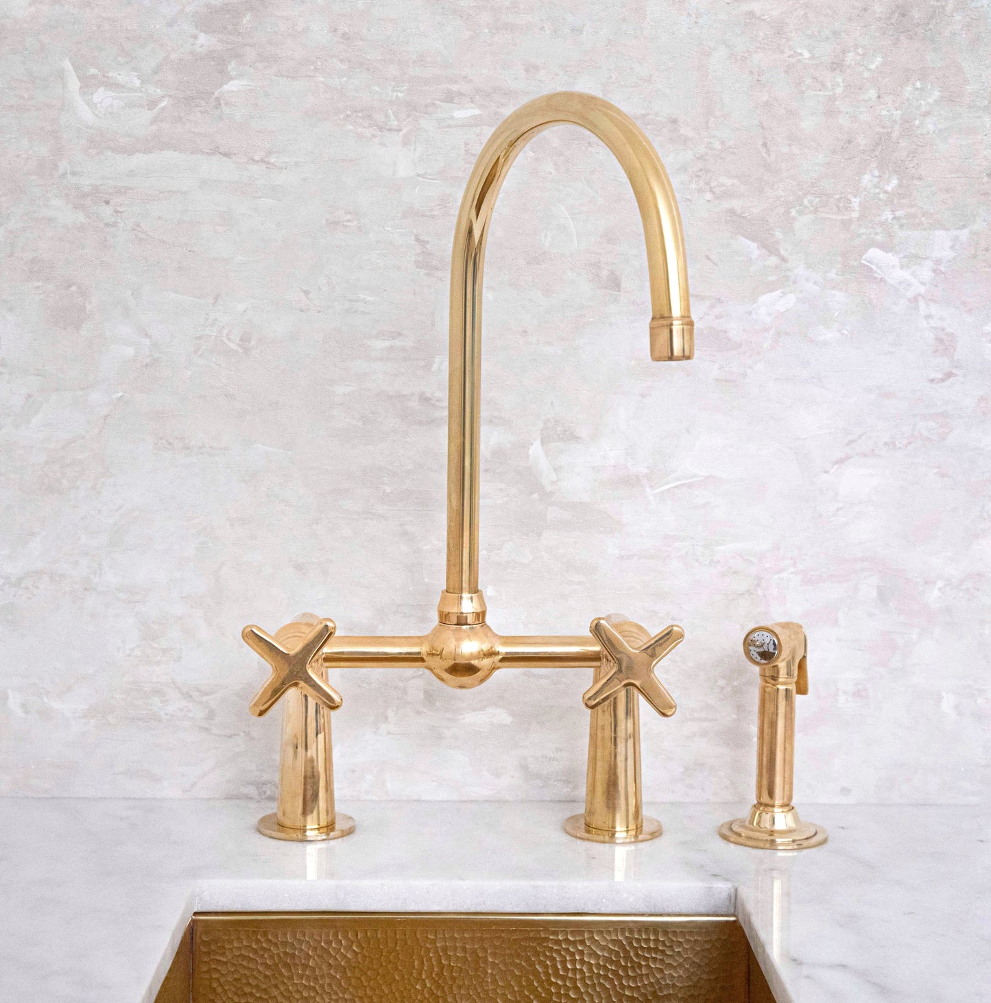Brass Bridge Steed Kitchen Faucet