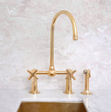 Brass Bridge Steed Kitchen Faucet