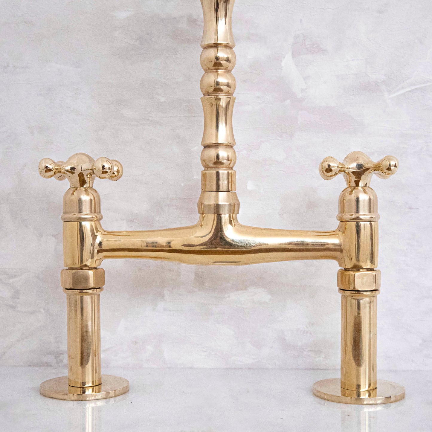 Ember Barn Unlacquered Brass Classic Bridge Faucet
