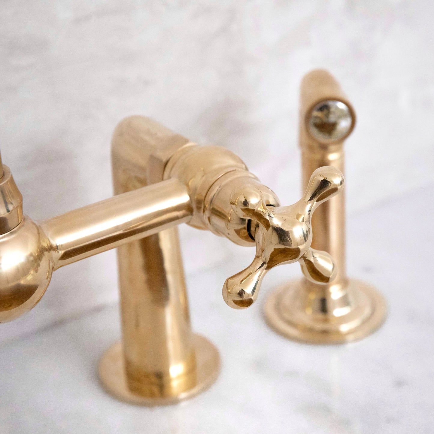 Brass Bridge Steed Kitchen Faucet