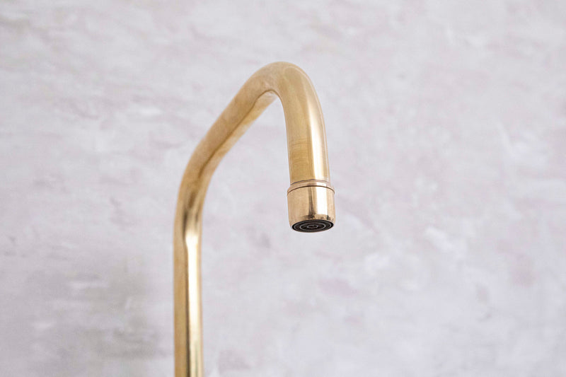 Ember Unlacquered Brass Bridge Faucet