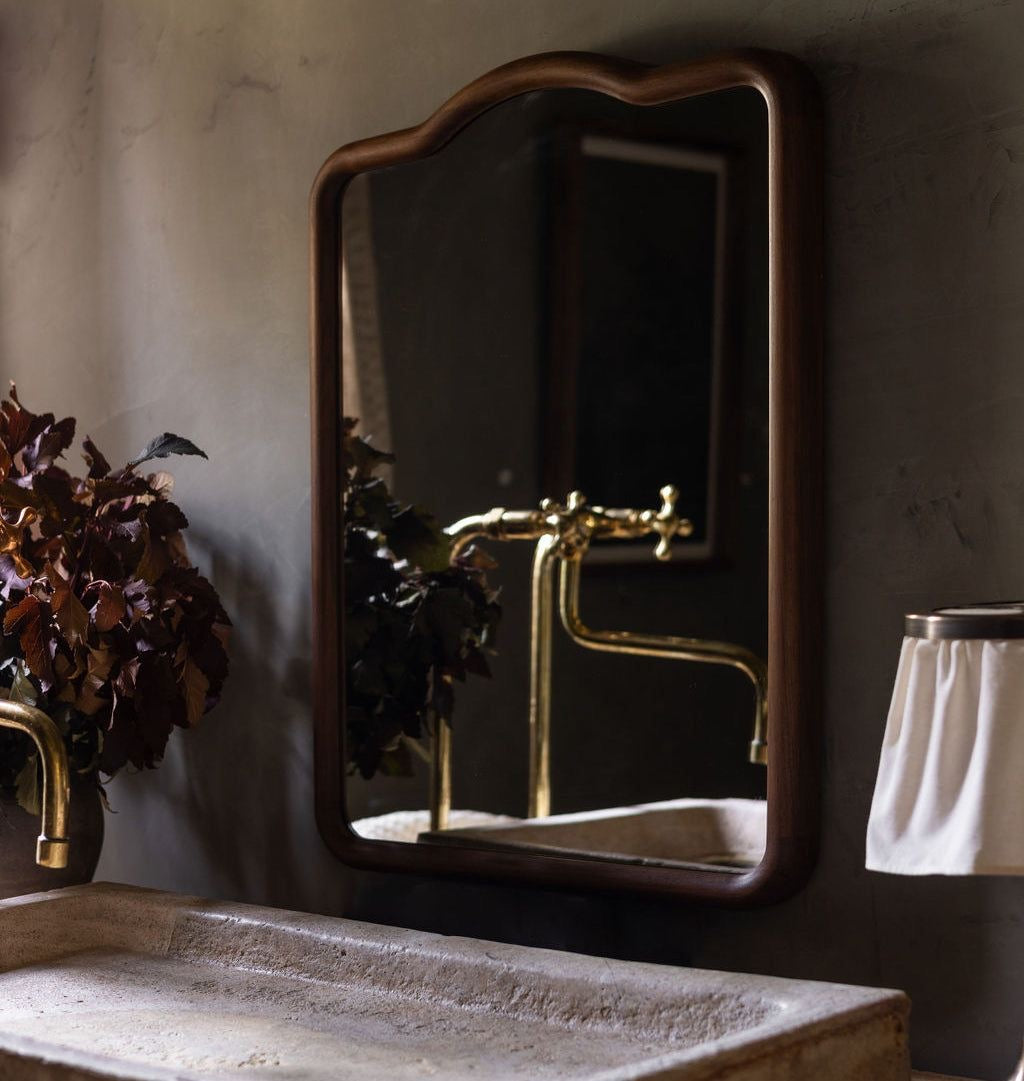 Unlacquered Brass Kitchen Faucet with long Legs, Elephant Trunk Spout