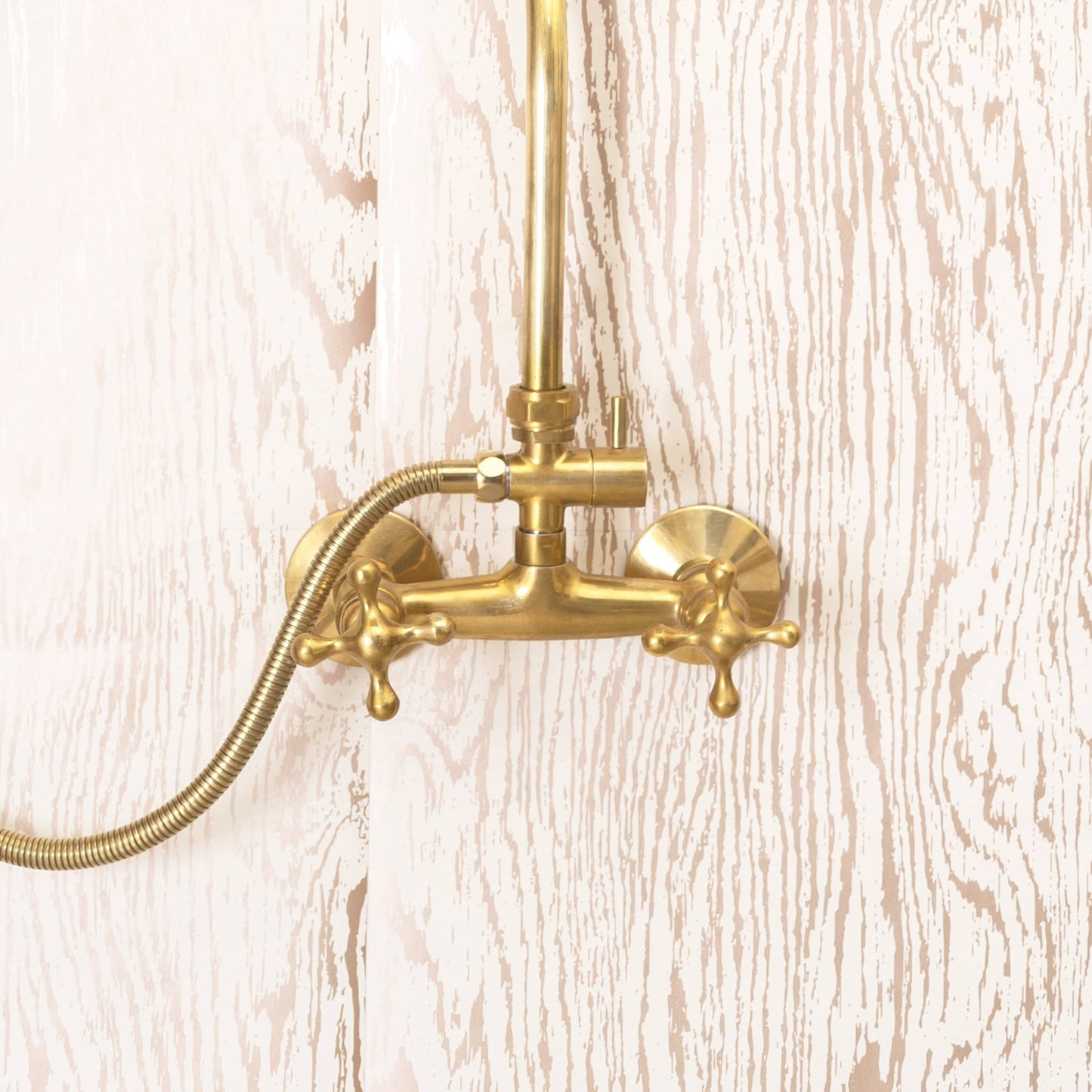 Unlacquered Brass Rainfall Bathroom Shower System