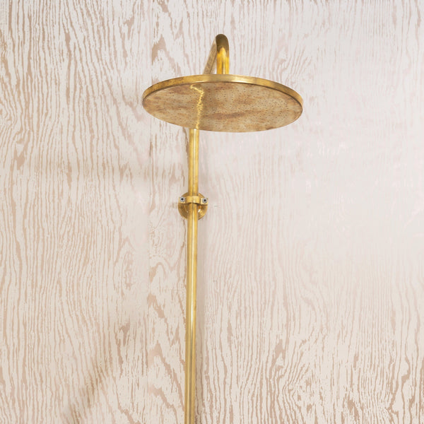 Unlacquered Brass Shower System, Brass Rain Shower Head, Bathroom Shower Set