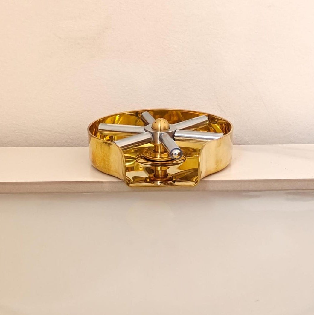 Unlacquered Brass Glass Rinser