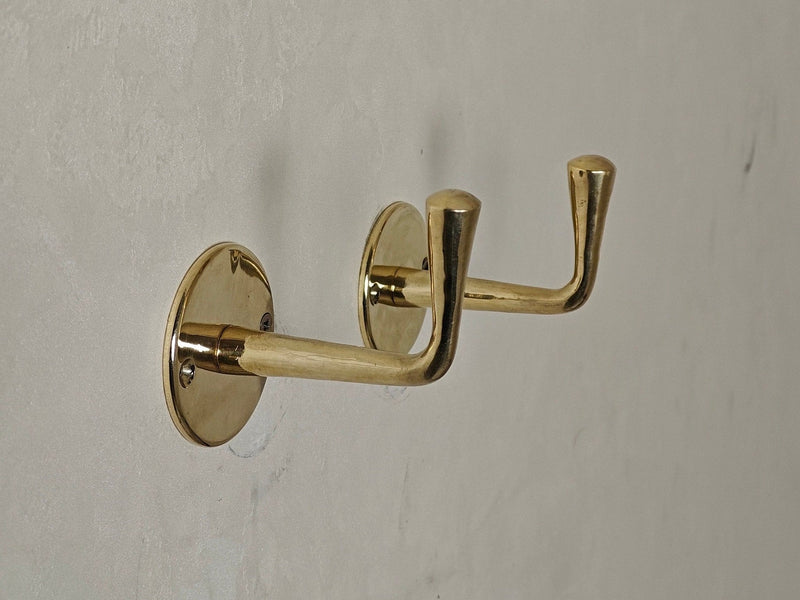 Unlacquered Brass Handmade Coat Rack