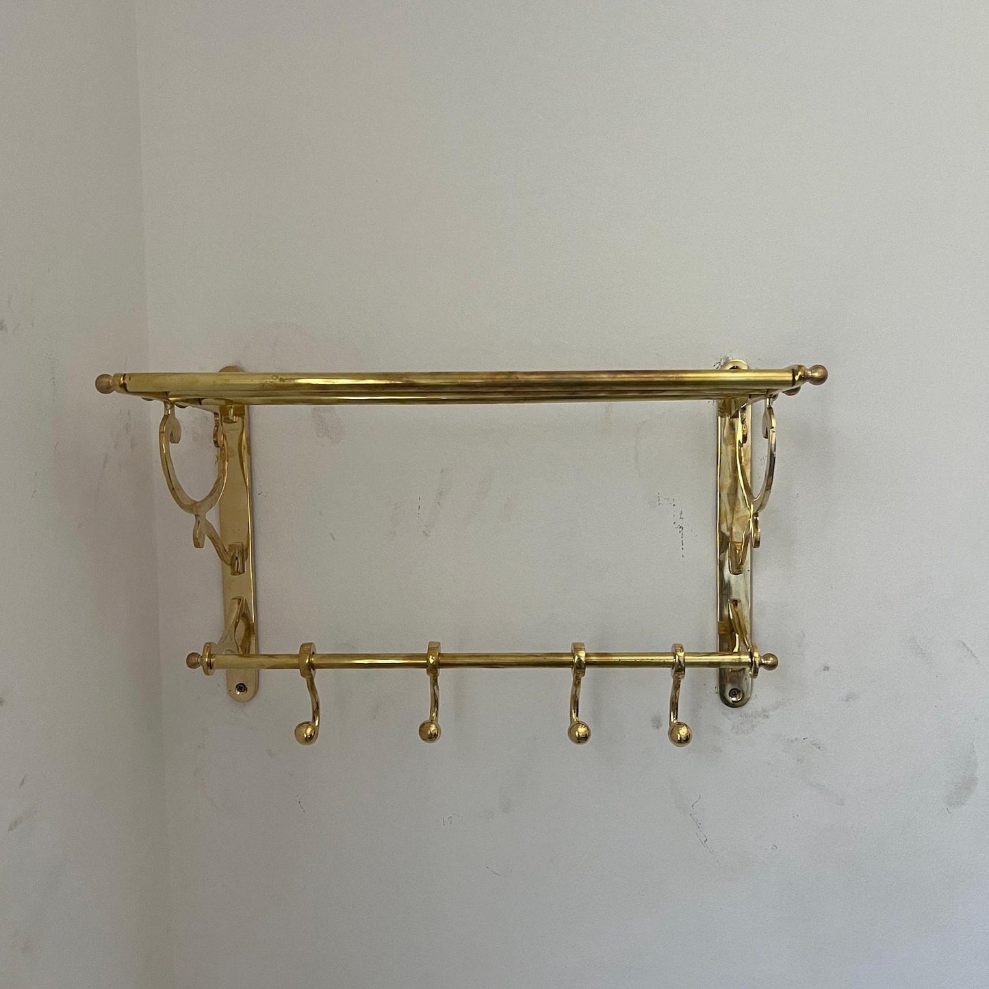 Unlacquered Brass Towel Rack