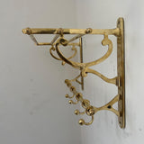 Unlacquered Brass Towel Rack With hooks