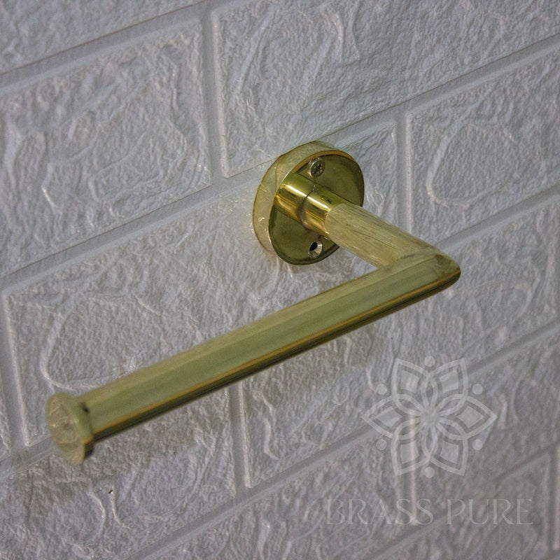 Unlacquered Brass Wall Mount Toilet Paper Holder