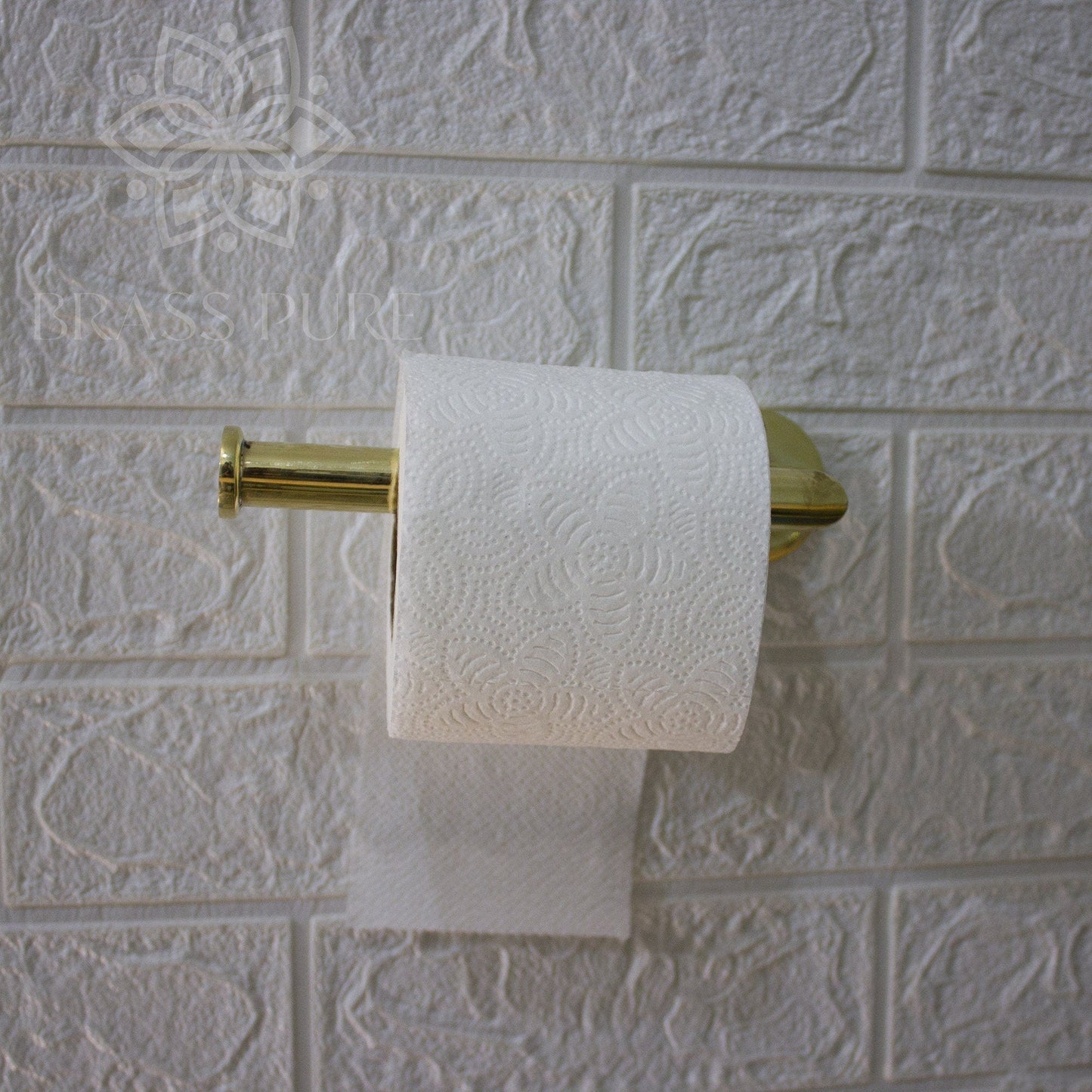 Unlacquered Brass Wall Mount Toilet Paper Holder
