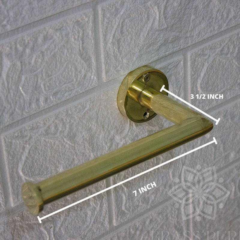 Unlacquered Brass Wall Mount Toilet Paper Holder