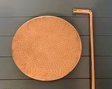 Copper Outdoor Shower - Natural Copper Rain Showerhead - Handcrafted Garden Fixture