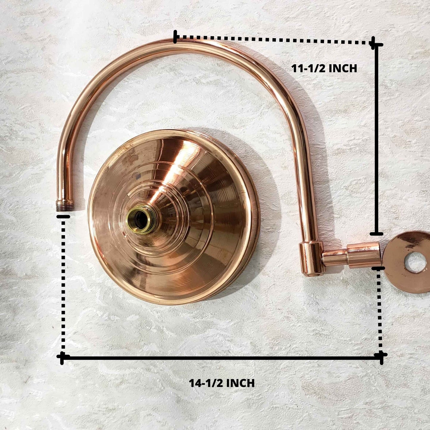 Round Shower Head In Pure Copper, Outdoor and Indoor showerhead