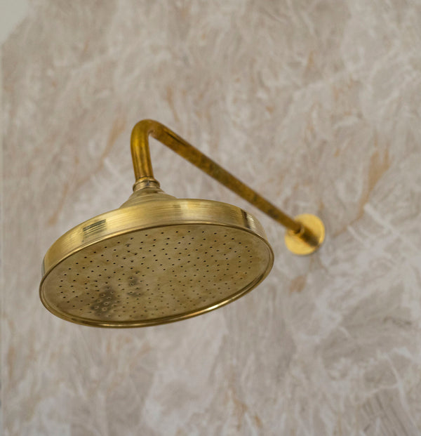 Solid Brass Shower Head Outdoors, High-Pressure Shower Head, Rainfall Shower Head.